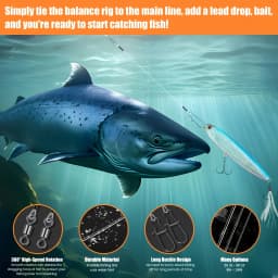 10/20PCS Pike Fluorocarbon Leader Line, Carbon Fiber Leader with Swivel Snap, Fishing Leader Rig for Saltwater & Freshwater