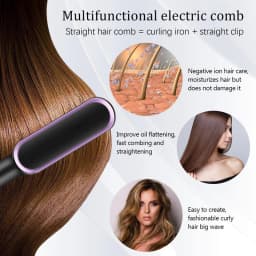 Trending Products 2024 Hair Dryer Comb Curling Irons Beauty Products for Women Hair Brushes Fast Heating Hair Straightener Comb