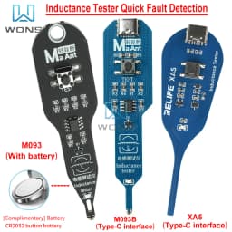Inductance Tester Type-C/Battery Powered Electromagnetic Induction Quick Fault Check Portable Motherboard Coil Tester for PC