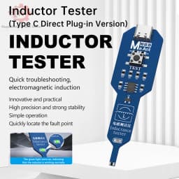 Motherboard Coil Tester Inductor Detector Tool Type C Port for PC Repair Diagnosis Electromagnetic Repair Tool Quick Fault Check
