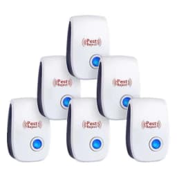 6Pcs Ultrasonic Pest Repeller Insect Bug Repeller Long Range Pest & Insect Deterrent Multi-Function for Roach Rodent Mouse Bugs