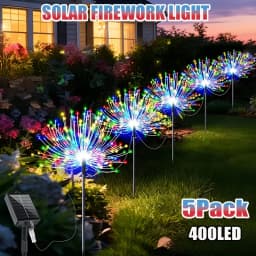 4pcs/6pcs Outdoor Solar Garden Lights Outdoor Solar Smart Firework Lights for Garden Patio Outdoor Holiday Decorations