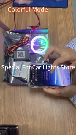 2PCS RGB Cotton LED Angel Eyes Halo Rings 60mm 70mm 80mm LED Headlight Lamps For Car UTV Motorcycle DRL Eyes APP Control