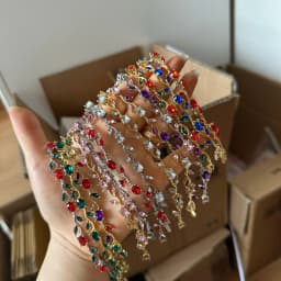 BenS 19cm Tulip women Bracelet Brass Cube Zircon Flower men Bracelet copper gold plated Fashion party Jewelry wholesale N17