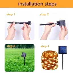 Solar LED Fairy Light Outdoor 7M/12M/22M/32M Waterproof Garland String Lights Christmas Party Garden Decor Solar Lamp