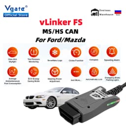 Vgate ELM327 vLinker FS USB OBD2 Scanner Car Auto For Ford Mazda OBDII Scan MS CAN HS CAN Diagnostic Tools Automotive Scanner