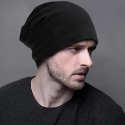 Cotton Slouchy Beanies for Men Vintage Hip-Hop Slouchy Hat Autumn Winter Warm Unisex Skullies Solid Color Male Skull Caps