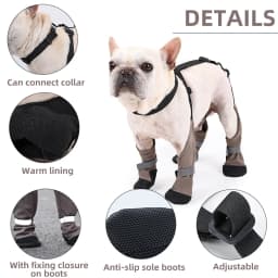 Anti-Dirty Dog Shoes Warm Back Strap Anti-Detachment Non-Slip Outdoor Activities Waterproof Rain Snow Pet Boots Pet Supplies