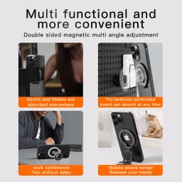 For Magsafe Foldable Double Sided Magnetic Phone Holder For iPhone Xiaomi Universal Folding Car Holder Magnetic Smartphone Stand