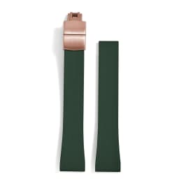 Original Stripess CTS FKM Rubber Watch Strap 20mm For D-elug FKM CTS Watchband Quick Release Silver Butterfly Buckle Cut To Size