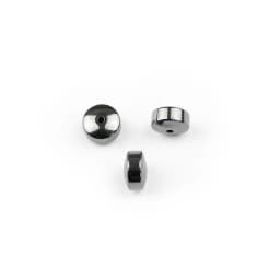 WLYeeS Geometry Cylinder Natural Black Hematite Beads Spacer Flat Round Loose Beads DIY Jewelry Bracelet Earring Pendant Making