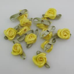 30 Colors For Choice 50Pcs Fashion Ribbon Rose Rosettes with Leaf Fabric Flowers Accessories DIY Crafts Sewing Supplies