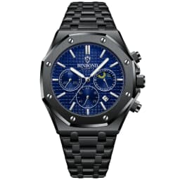 BINBOND Quality Men Watch Luxury High Man Quartz Wristwatch Waterproof Luminous Date Stainless Steel Men's Watches Casual Clock