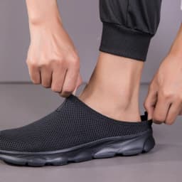 New Men Half Slipper Flats Sole Comfortable Lightweight Men's Shoes Breathable Male Home Slippers Shoes for Man Plus Size 39-47