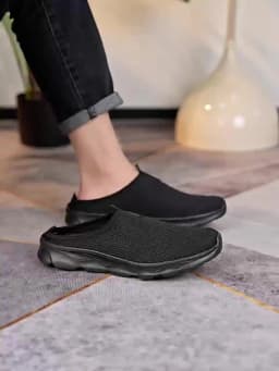 New Men Half Slipper Flats Sole Comfortable Lightweight Men's Shoes Breathable Male Home Slippers Shoes for Man Plus Size 39-47