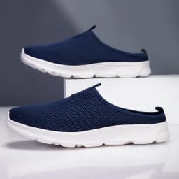 New Men Half Slipper Flats Sole Comfortable Lightweight Men's Shoes Breathable Male Home Slippers Shoes for Man Plus Size 39-47