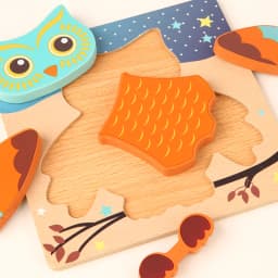 High Quality 3D Wooden Puzzle Baby Cartoon Animal Traffic Jigsaw Early Learning Cognition Game Puzzle Toys for Children