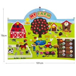 Montessori Toy Solar System Felt Story Busy Board Set for Toddlers Farm Early Learning Storytelling Interactive Play Travel Gift