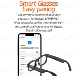 AI Smart Glasses Men Women Multifunction Touch Music Playback Remote Camera Control Voice Assistant BT Glasses Sunglasses HT30