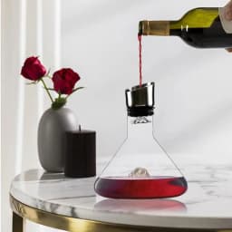 1500ml Crystal Glass Wine Decanter With Built-in-Dispenser Handheld Wine Aerator Bottle For White And Red Wine