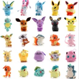 20PC/LOT Pokemon Plush Doll Pendant Stuffed Bulbasaur Squirtle charmander Snorlax Plush Gift Toy