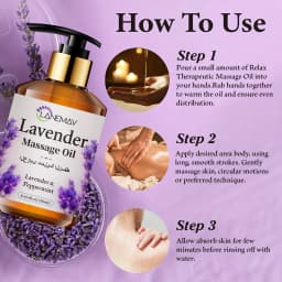 Lavender & Peppermint Massage Oil, Paraben-Free, Moisturizing & Softening Body Care for All Skin Types, Soothing Skin Tone