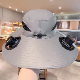 Solar Fan Hat Wide Brim UV Protection Breathable Cooling Sun Hat for Outdoor Fishing Hiking Camping Men Women