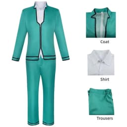 Anime Saimu Kuzuo Cosplay Costume Disaster Life K- Nan Role-playing Props Saiki Kusuo Uniform Top and Pants Saimu Kuzuo Outfits