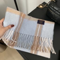 Classic England Style Stripe Plaid Scarves for Women Scarf Fashion Luxury Brand Tassel Shawls Pashmina Lady Wrap Poncho Stoles