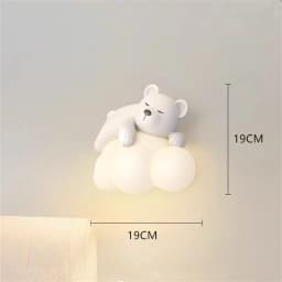 Wall Lamp, Bedside Lamp, Bedroom Staircase Lamp, Background Wall Lamp, Hanging Lamp, Boy Cloud, Little Bear, Children's Room Lam