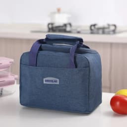 2025Portable Lunch Bag New Thermal Insulated Lunch Box Tote Cooler Handbag Bento Pouch Dinner Container School Food Storage Bags