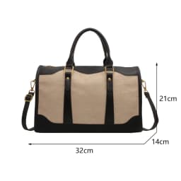 Women Travel Storage Handbag Vintage Fitness Luggage Bag Single Shoulder Crossbody Bag Large Nylon PU Leather Bag 2024 Handbags