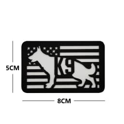 Trooper Sheriff Tactical K9 UNIT Black Grey Hook Back Patch For Body Armor K-9 Badge Applique