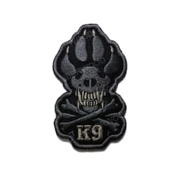 Trooper Sheriff Tactical K9 UNIT Black Grey Hook Back Patch For Body Armor K-9 Badge Applique