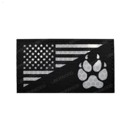 Trooper Sheriff Tactical K9 UNIT Black Grey Hook Back Patch For Body Armor K-9 Badge Applique