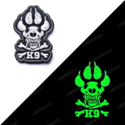 Trooper Sheriff Tactical K9 UNIT Black Grey Hook Back Patch For Body Armor K-9 Badge Applique
