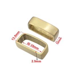 2pcs Brass Belt Keeper Dee Ring Belt Strap Loop Ring Buckle Parts for Leather Craft Bag Strap Belt 35mm 40mm