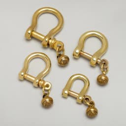 1x Brass Carabiner D Ring Shackle with Silent Bell Fob Clip Buckle Keyring Keychain Hook Parts Car Motorcycle Key Accessories