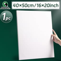1pc Marie's Stretched Canvas,Primed White Canvas with 6x6/8x8/9x12/12x12/12x16/16x20" and Round 12" for Oil,Acrylic,Tempera
