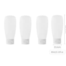 1/4Pcs 60ML 100ML Velvet Travel Refill Bottle Cosmetics Face Wash Shower Gel Tube Flip-Top Lotion Squeeze Hose Bottle
