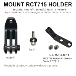 TWTOPSE Bike saddle Mount Holder For Giant Fleet Liv Bike Seat Saddle Cushion With Uniclip Hole Seat Fit Gopro Light Camera Seat