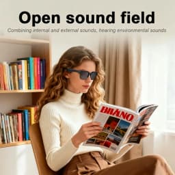 New Smart Glasses 2026 Music Sunglasses Headphones Wireless Bluetooth Call Headset HIFI Audio Glasses For Android