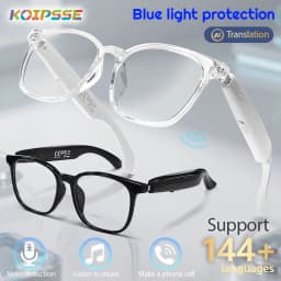 Smart AI Translation Wireless Glasses, Casual Touch Operation, Built-in Speaker, Stylish for Outdoor Cycling and Work