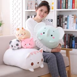 90cm Soft Animal Cartoon Corner Bio Pillow Cushion Cute Dog Cat Dinosaur Pig Unicorn Plush Toy Stuffed Lovely Kid Birthyday Gift