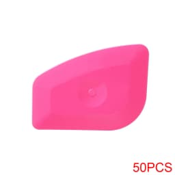 50pcs Multilateral Mini Pink Blue Vinyl Squeegee Scraper Car Stickers Home Office Window Film Installation Tint Tools 50A25