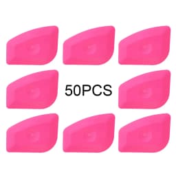 50pcs Multilateral Mini Pink Blue Vinyl Squeegee Scraper Car Stickers Home Office Window Film Installation Tint Tools 50A25