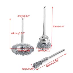 9Pcs/set Steel Wire Brush For Dremel Rotary Tool Paint Rust Removal Polishing Grinding Wheel Metal Polishing Cleaning Brush
