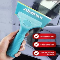 TOFAR Double Layers Rubber PPF Scraper Handy Squeegee Cleaning Shovel Car Wrap Wash Window Tint Windshield Ice Snow Water Wiper