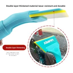 TOFAR Double Layers Rubber PPF Scraper Handy Squeegee Cleaning Shovel Car Wrap Wash Window Tint Windshield Ice Snow Water Wiper