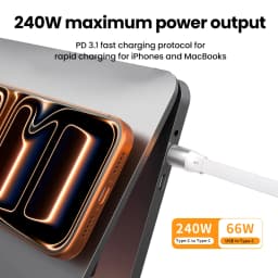 2 In 1 PD 66W/240W Fast Charging USB C Cable Retractable USB Type C To USB C Data Cord For IPhone17 Carplay Laptop Data Cable 1M